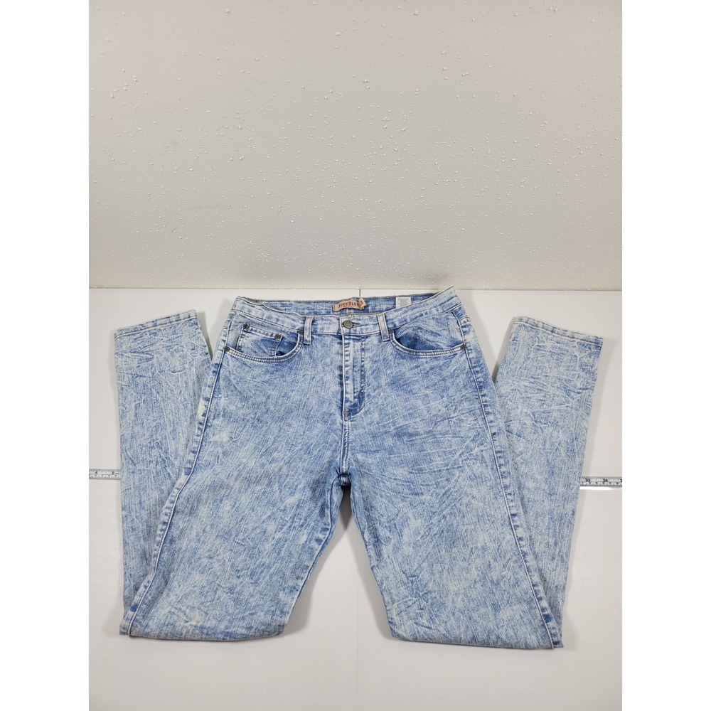 Y2K Judy Blue Acid Wash Skinny Jean Women 13 Light Blue Excellent High Rise 8188